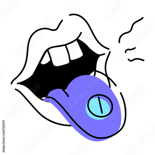 Get doodle icon of party drug 