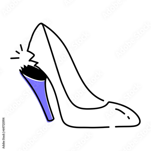 Download broken heel doodle icon 