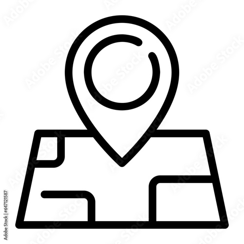 map location line icon