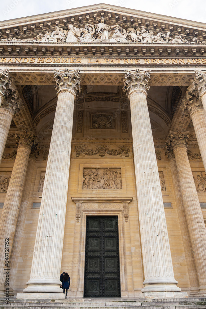 Neoclassic style Pantheon building in Paris, France