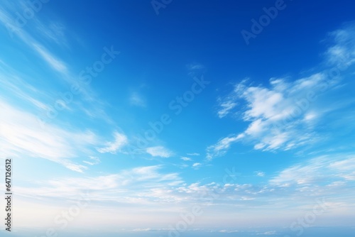 beautiful blue sky with cloudy in mornig light, Generative AI photo