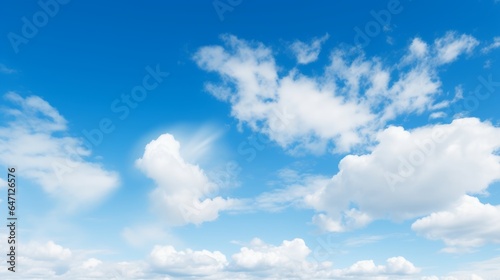 white cloud with blue sky background  Generative AI