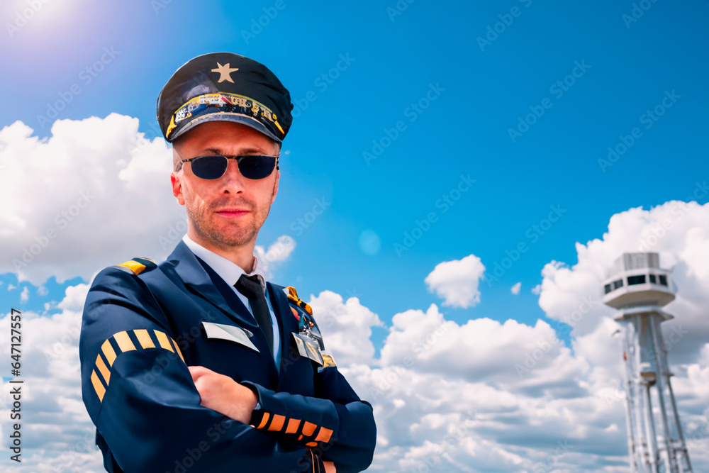 Pilot In Sunglasses AI Generated