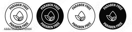 Paraben Free vector symbol in black color photo