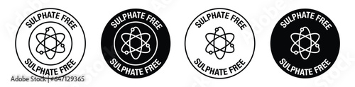 Sulphate Free vector symbol in black color photo