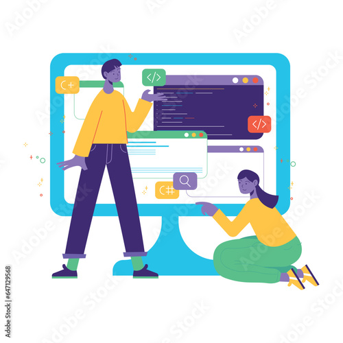 Website Development Programming Illustrations