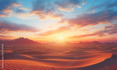 sunset over the the desert © adam