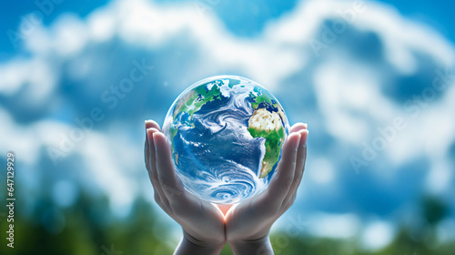 Earth Day or Environment Day concept Clean air World