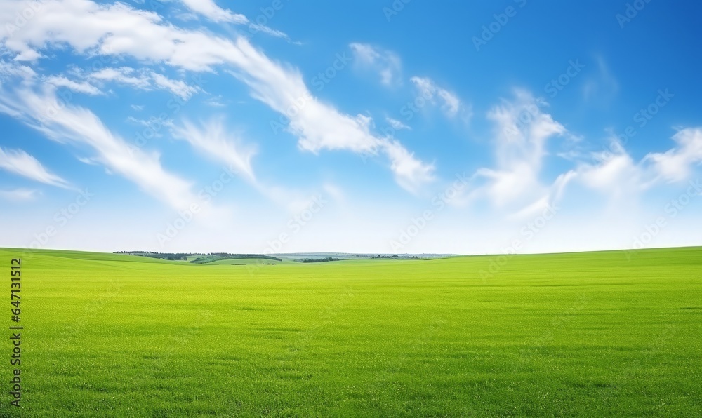 green field and blue sky green field and blue sky
