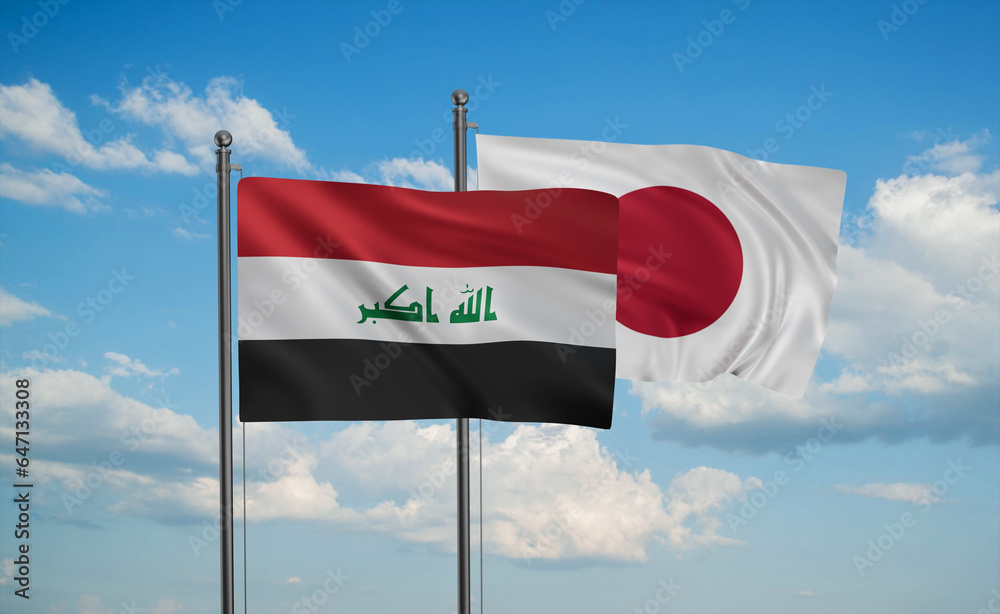 Japan and Iraq flag