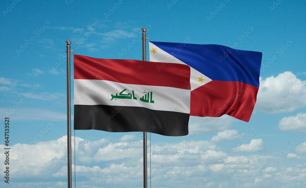 Philippines and Iraq flag Philippines and Iraq flag