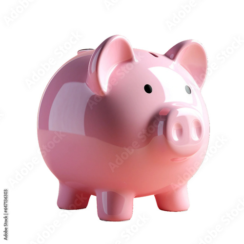 piggy bank. isolated transparent background