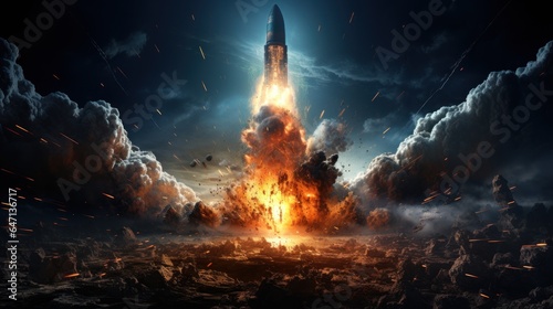 An apocalypse in space destroys cosmic objects. Rockets fight for world domination