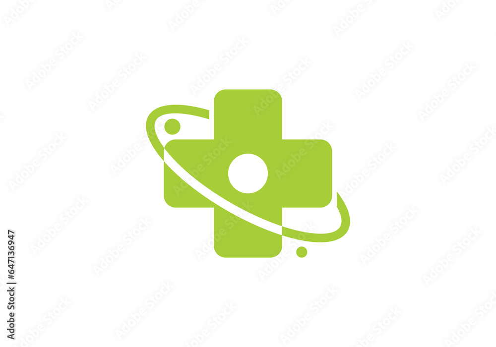 planet with plus logo, healthcare and medical design vector illustration planet with plus logo, healthcare and medical design vector illustration