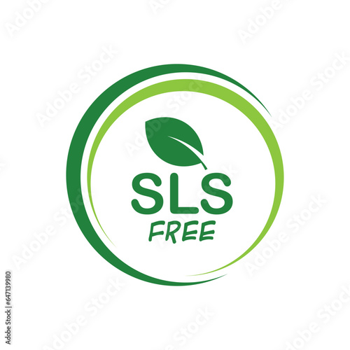 SLS free sign on white background	