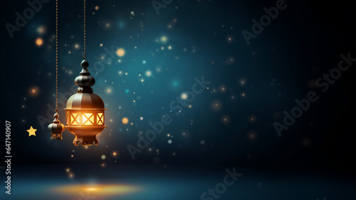 Lamp or lantern light  Eid  Mubarak  Ramadan  night background