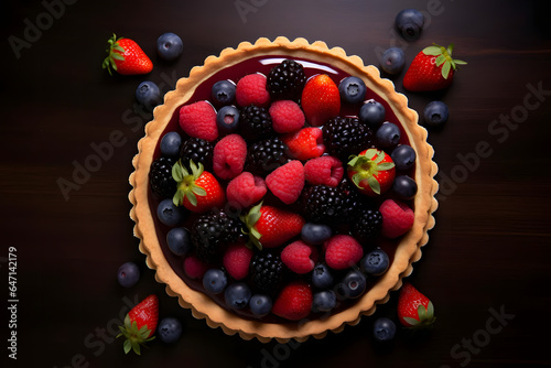 Mixed Berry Tart  fruity pastry delight