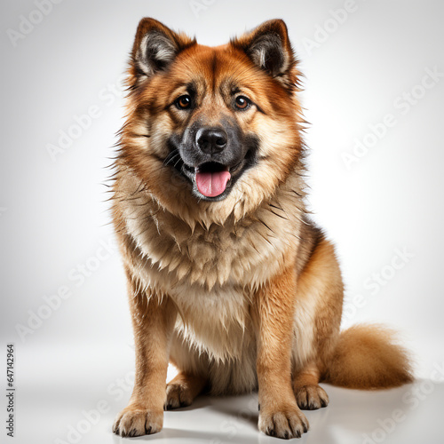 cute brown akita dog