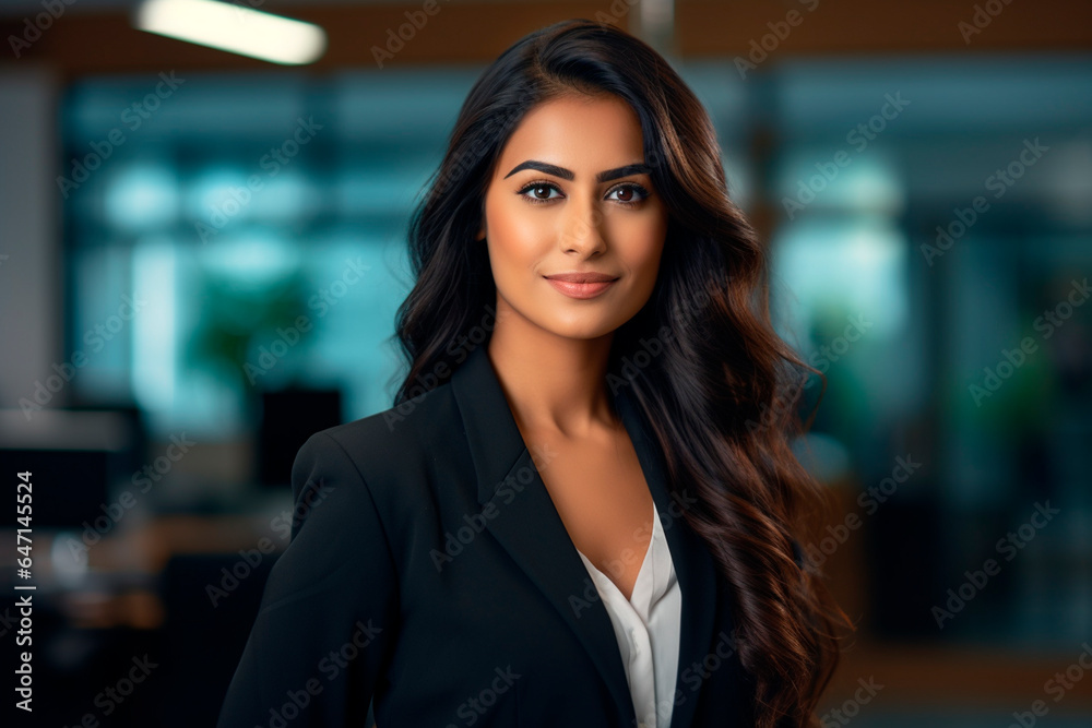 custom made wallpaper toronto digitalindian asian businesswoman, in the office. Smiling. Light