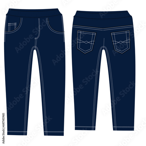  denim pant artwork vector art