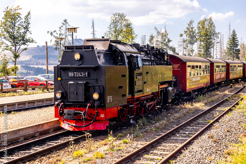 Naklejka premium Spätsommerwanderung durch den Nationalpark Harz rund um Schierke - Sachsen-Anhalt - Deutschland