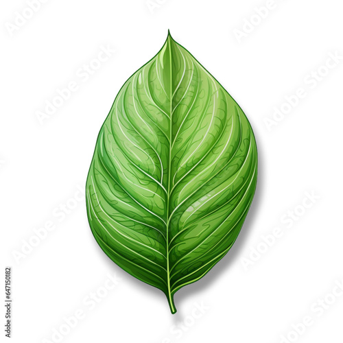 a single green leaf  on Transparent  background