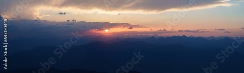 Landscape in the Swiss alps in the early morning