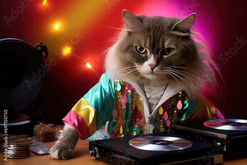 Pet Cat Rocking A Retro Disco Outfit Pet Cats, Retro Disco, Outfits, Accessories, Grooming, Adopting, Health, Diet
