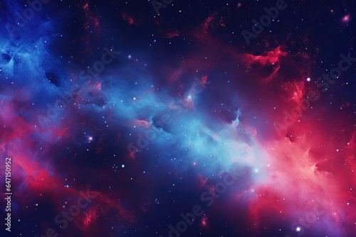 Red Blue Purple Space , Panoramic Background