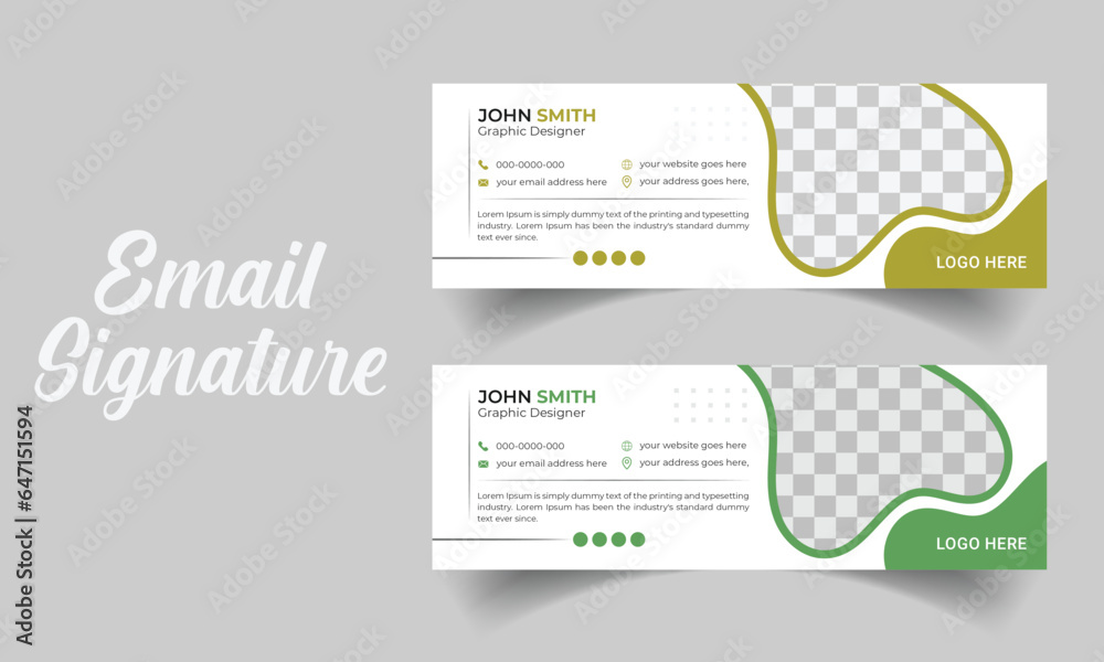 Email signature or footer template that is straightforward and uncluttered.