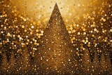 黄金のクリスマスツリーのパターン（壁紙・包装紙・光り輝く）