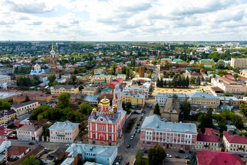 Yelets, Russia. Church of the Archangel Michael in Yelets. Aerial view