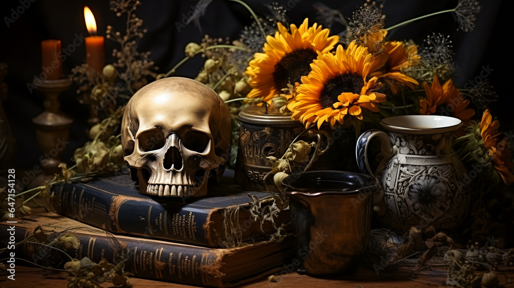 Day of the Dead. Memento Mori Still Life Day of the Dead. Memento Mori Still Life