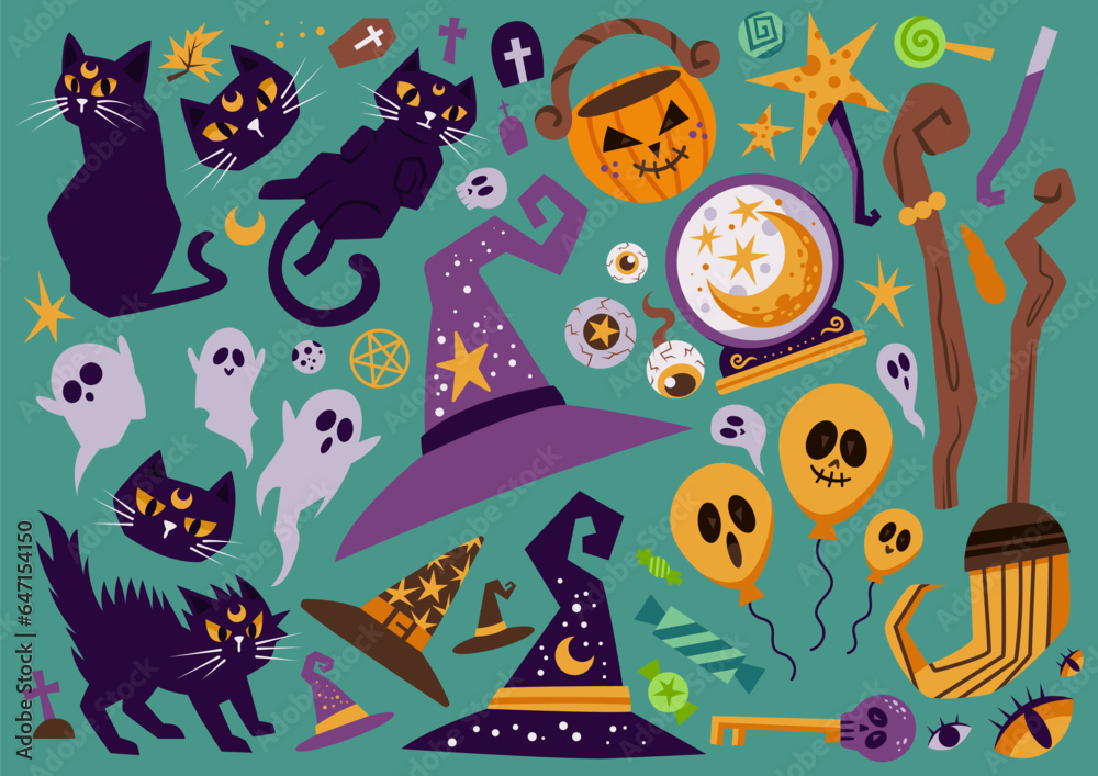 Fototapeta premium Halloween Elements Collection