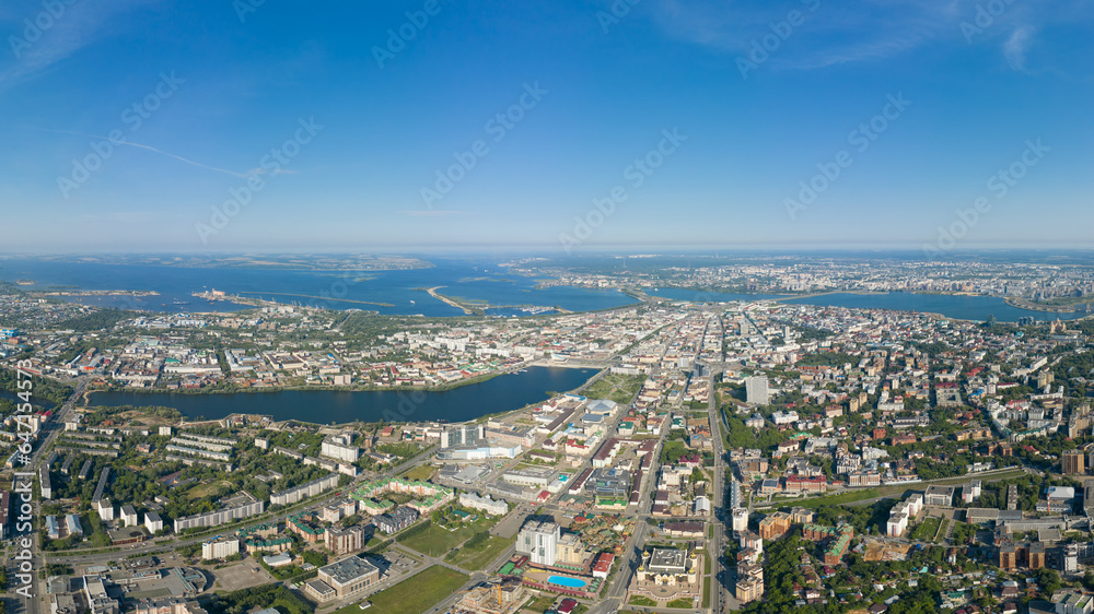 Kazan, Russia. Aerial view. Panorama of Kazan