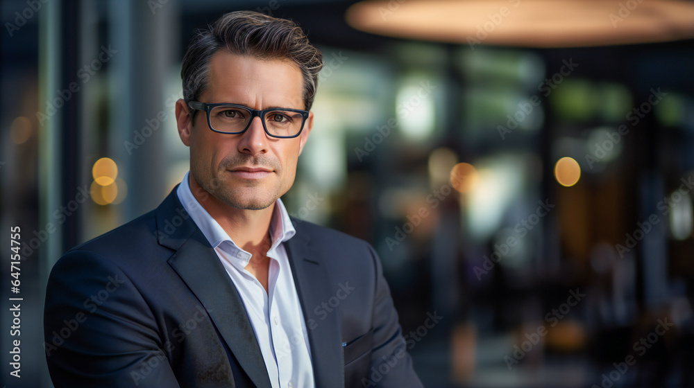 Elegant Businessman in Eyeglasses Elegant Businessman in Eyeglasses
