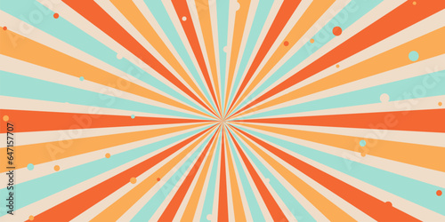 Halftone Pop Art Style Star Explosion Pattern Cartoon Light Effect Background. Vintage tone color. Vector illustration. wow gradient design banner