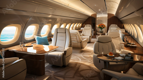 Business class jet inside © Black