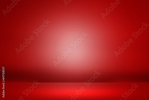 Empty studio room red background. Abstract.