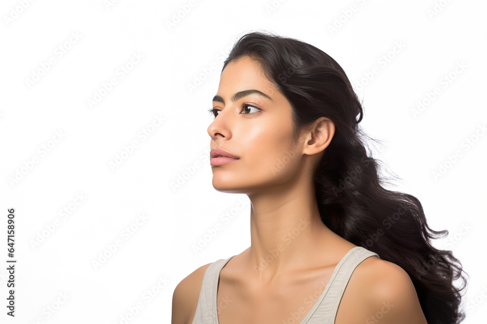 Mexican Woman in Neutral Top, A Portrait Mexican Woman in Neutral Top, A Portrait
