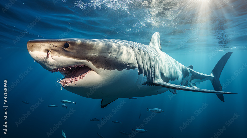 Naklejka premium Shark in its Natural Habitat