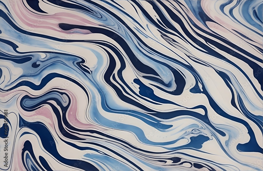 Fototapeta premium Abstract Liquid Marble Texture Ink Ripples Watercolor Design Background