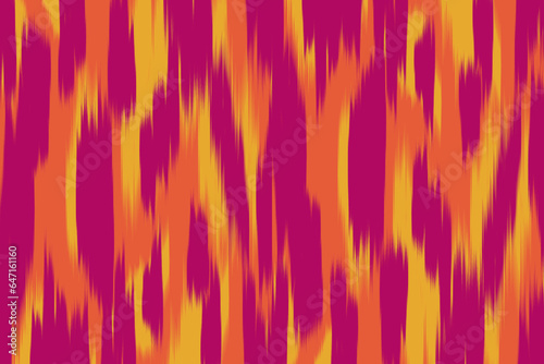 Uzbek ikat pattern and fabric in Uzbekistan. Abstract background for wallpaper, textile, cloth, fashion, table cloth photo