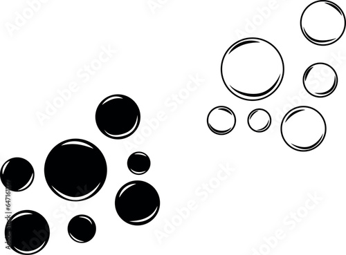 Bubbles SVG Cut File for Cricut and Silhouette, EPS Vector, PNG , JPEG , Zip Folder