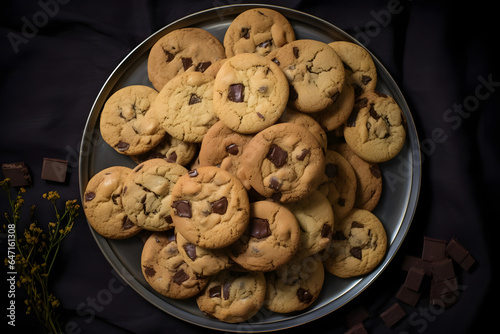 Nutty Chocolate Chip Cookies, chocolatey treats on a platter
