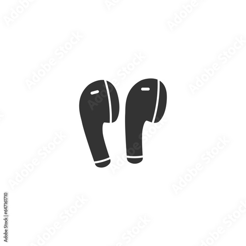 Earphone bluetooth icon design. Earphone icon in modern flat style design. Vector illustration