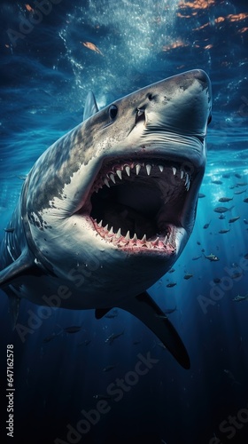 Great white shark photorealistic close-up © Antiga