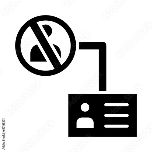 DeIdentification Glyph Icon Design