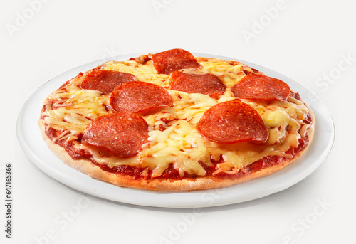 Pizza Salami, herzhaft, Pizza, Freisteller, Italien, Käse,
