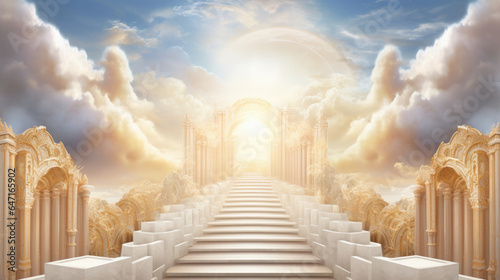 Heaven in the heavens. Shot of the Pearly Gates above the clouds